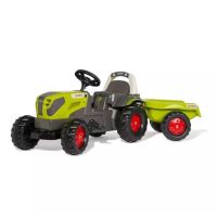 TRACTEUR A PEDALES CLAAS AXOS 240 AVEC REMORQUE ROLLY TOYS