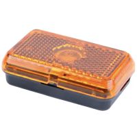 Luz de sinalização 5W, retangular, 12/24V, laranja, de aparafusar, 74x22.5x45mm, Jokon