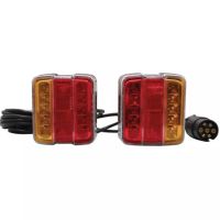 KIT SINALIZAÇÃO LED FARÓIS MAGNÉTICOS QUADRADOS 12M