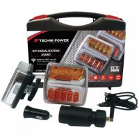 EQUIPEMENT DE SIGNALISATION AVANT MAGNETIQUE FEUX LED TRIANGLE SANS FIL TECHNI-POWER