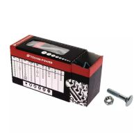 PARAFUSO CABEÇA REDONDA PESCOÇO QUADRADO 6X100 GALVANIZADO 4.8 CAIXA DE 50