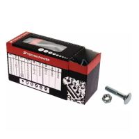 PARAFUSO CABEÇA REDONDA GOLA QUADRADA 7X50 GALVANIZADO 4.8 CAIXA DE 100