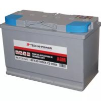 BATERIA 12V 100AH DESCARGA LENTA AGM LAZER + A DIREITA TECHNI POWER