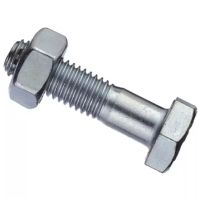 BOULON TETE HEXAGONALE 8X40 ZINGUE 8.8 FP BLISTER DE 10