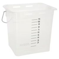 Balde de alimentação 13l, transp. branco, com balança, sem acesso.