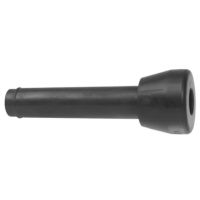 Tetina de borracha, preta, tipo taça curta Ø 18mm