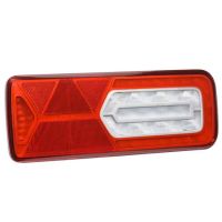 Farol traseiro dir. LED, retangular, 12V, branco/âmbar, de aparafusar, 350x130x40mm, AMP 7 pinos, Vignal