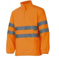 Camisola Polar de Alta Visibilidade Laranja Fluor S