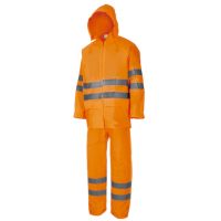 Fato de Chuva duas peças Alta Visibilidade Laranja Fluor XL
