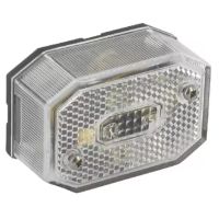 Luz de sinalização retangular, 12V, branco, de aparafusar, Aspöck