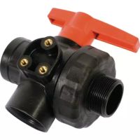 VÁLVULA DE ESFERA 3V PP G1"1/2MF-LL(PC)