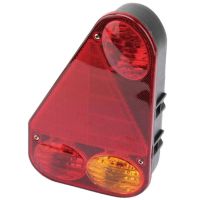 Farol traseiro esq. triangular, 12V, vermelho/âmbar, de aparafusar, Earpoint III by Aspöck