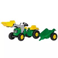 TRATOR JOHN DEERE + CARREGADOR + REBOQUE