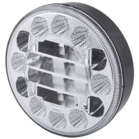 Luz de posição e direção LED, dianteira, redondo, 10/30V, branco, de aparafusar, Ø 122mm, 24 LEDs, Hella ValueFit