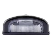 Luz de chapa de matrícula 5W, retangular, 12V, branco, de aparafusar, 105x40x55mm, terminal de lâmina, Hella