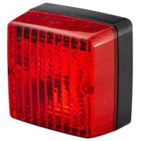 Luz de nevoeiro quadrada, 12V, vermelho, de aparafusar 97x57x97mm, Hella