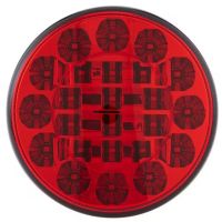 Luz de nevoeiro LED, redonda, 10/30V, vermelho, de aparafusar, Ø 122mm, 24 LEDs, Hella ValueFit