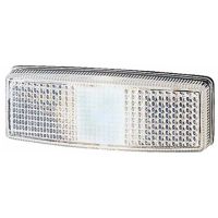 Luz de sinalização 5W, retangular, 12V, branco, de aparafusar, 110x25x40mm, Hella