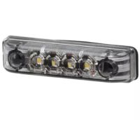 Luz de sinalização LED, retangular, 12V, branco, de aparafusar, 65x11x16mm, 4 LEDs, Hella ValueFit