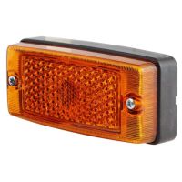 Luz de sinalização 5W, retangular, 12/24V, âmbar, de aparafusar, 124x43x61.5mm, Hella