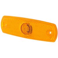 Luz de sinalização 3W, retangular, 24V, âmbar, caixa: amarelo, de aparafusar, 126x11x38mm, Hella