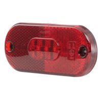 Luz de sinalização LED, retangular, 24V, vermelho, de aparafusar, 108x10.5x44mm, Hella ValueFit