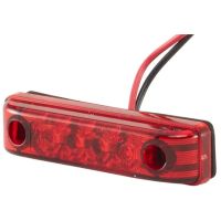 Luz de sinalização LED, retangular, 12V, vermelho, de aparafusar, 65x11x16mm, Hella ValueFit