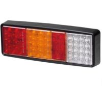 Farol traseiro LED, retangular, 9/10/30/36V, vermelho/âmbar/branco, de aparafusar, 275x33.5x99.3mm, 40 LEDs, Hella ValueFit