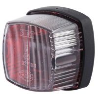 Luz de sinalização 5W quadrado, 12V, vermelho/branco, de aparafusar, 62x40x62mm, Hella