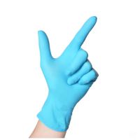 Luvas de borracha nitrílica descartável azul tamanho 24 cm de comprimento 10/XL Comfort by Semperguard