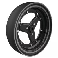 RODA 400X115MM BORRACHA LISA COM ABA 60 SHORE ARO DE METÁLICO CUBO 16X44