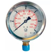 MANÓMETRO DE GLICERINA 100 MM 0/60 BAR RADIAL 1/2"
