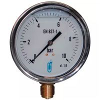 MANÓMETRO DE GLICERINA 100 MM 0/10 BAR RADIAL 1/2"