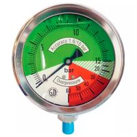 MANÓMETRO DE GLICERINA 100 MM 0/15-15/60 BAR RADIAL 1/4"