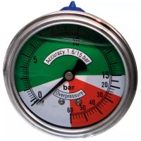 MANÓMETRO DE GLICERINA 63 MM 0/15-15/60 BAR POSTERIOR 1/4"