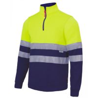 Sweatshirt Bicolor com fecho-ecler de alta visibilidade