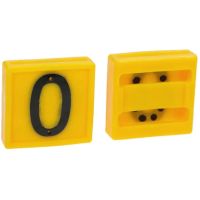Número de marcação, n.º 0 amarelo 45x45 mm