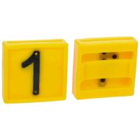 Número de marcação, n.º 1 amarelo 45x45 mm