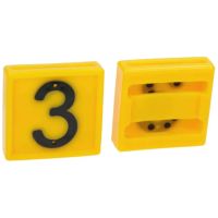 Número de marcação, N.º 3 amarelo 45x45 mm