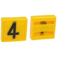 Número de marcação, N.º 4 amarelo 45x45 mm