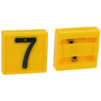 Número de marcação, n.º 7 amarelo 45x45 mm
