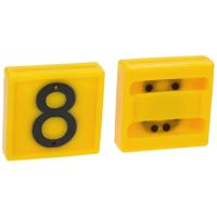 Número de marcação, n.º 8 amarelo 45x45 mm