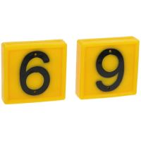 Número de marcação, n.º 6/9 amarelo 45x45 mm
