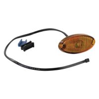 Luz de sinalização LED, oval, 12V, laranja, de aparafusar, Aspöck