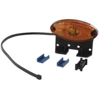 Luz de sinalização LED, oval, 12V, laranja, de aparafusar, Aspöck