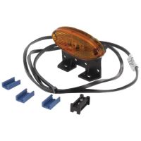 Luz de sinalização LED, oval, 12V, laranja, de aparafusar, Aspöck