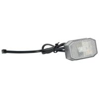 Luz de sinalização LED, octogonal, 12V, branco, de aparafusar, 65x28x44mm, Aspöck