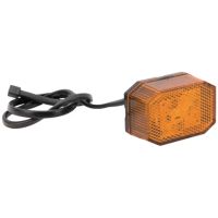 Luz de sinalização LED, octogonal, 12V, laranja, de aparafusar, 65x28x44mm, Aspöck