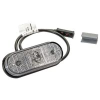 Luz de sinalização LED, oval, 24V, branco, de aparafusar, 119xAspöck