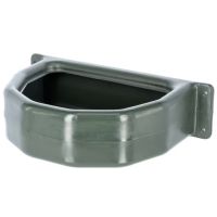 Calha meio redonda de plástico, verde
